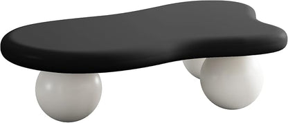 47.2" Cloud Coffee Table with 3 Ball Legs, Modern Irregular Center Table - Image 9