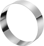 HARFINGTON Round Cake Ring 8 x 2 Inch Seamless Stainless Steel Pastry Mousse Dessert Ring Mirror Coating for Baking Cooking Making Tool