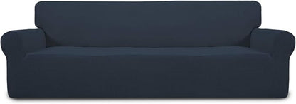 Easy-Going Stretch 4 Seater Oversized Sofa Couch Cover Dark Blue | 1-Piece by Easy-Going