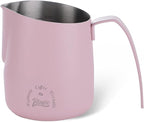 Pink Milk Pitcher 750ML - Espresso Steaming Pitcher with Large Handle and Scale,Stainless Steel Milk Frothing Cup for Cappuccino, Latte Art,Coffee Machine Accessories