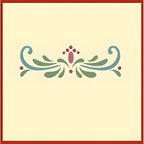 Rosemaling Patterns 24, 26, 27, 29 and 30 Stencils - Set of 5 Motifs - 4" x 1.5" each - Rose-painting - Scandinavian decorative folk painting - Mylar plastic stencil - The Artful Stencil