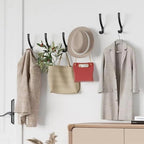 2 Pack Hanging Coat Hooks Wall Mount, Coat Hanger Wall Hangers, Metal Hooks for Hanging Heavy Duty, Screw in Hooks for Hanging Towels, Clothes, Backpack, Hat, Bag, Jacket, Key, Robe, Backpack Grey