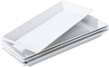 Rectangular Ceramic Serving Platters Set of 4, 14 inch Large Porcelain Serving Plates, White Appetizer Trays, Dishwasher Safe Plates for Steak, Charcuterie, Thanksgiving Turkey, Desserts