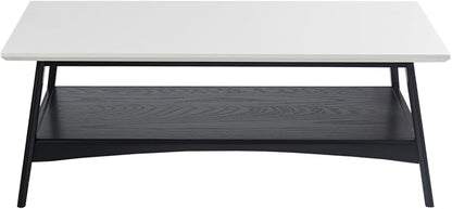 Madison Park Coffee Table with Storage Shelf, Rectangular Table by MADISONPARK