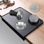53mm Espresso Tamper Set - Spring-loaded Coffee Tamper, Adjustable Depth Espresso Distributor Leveler, Magnetic Dosing Funnel Aluminum Metal, Reusable Puck Screen, Fit for 53mm Portafilters