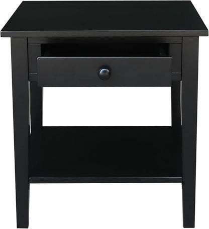 International Concepts Spencer Black Wood End Table - Image 7