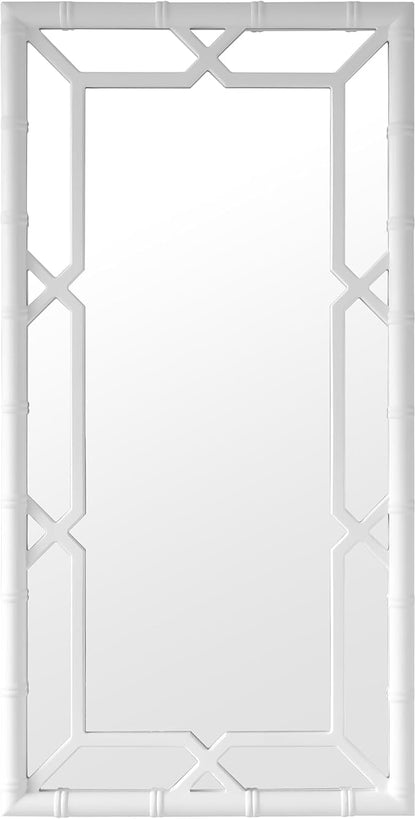 Mirror, Bamboo-Look Solid Wood Frame, Full Length by SORBARIA