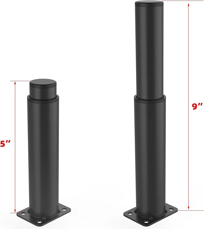 5"-9" Metal Adjustable Furniture Legs, Adjustable Height Replacement Legs - Image 2