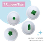 Sweets Indeed Frosting Kit plus Sprinkles Frosting Tubes nozzles 11.71 ounces Perfect for baking and cookie decoarting (Christmas)