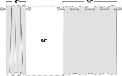 NICETOWN Bedroom Sheer Curtains 54 inch Length - Image 2