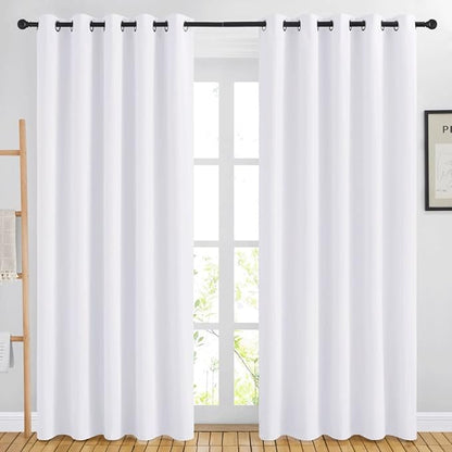 NICETOWN 84 inch Long White Curtains by NICETOWN