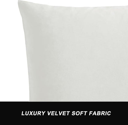 GIGIZAZA White Velvet Decorative Throw Pillow Covers - Image 5