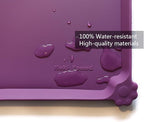 Hoki Found Silicone Pet Food Mats - Non Slip Dog Cat Bowl Placemats - Waterproof Dog Cat Food Mats for Carpet - Eggplant