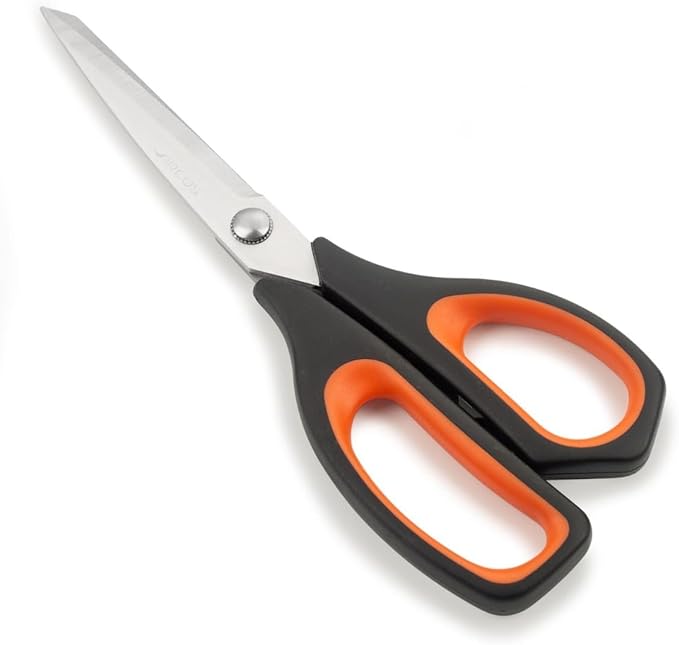 Arcos Kitchen Scissors 8 Inch Stainless Steel. Scissors for Meat Use. Polypropylene Handle and 235 mm Blade. Series Prochef. Black and Red Color
