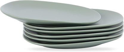 Stone lain Delilah Salad Plate 6-Piece Dish Set, Porcelain, Honeydew, 6 Salad Plates