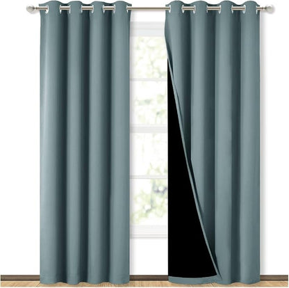 NICETOWN 100% Blackout Curtains 84 inches Long, Pair of Energy Smart & Noise - Image 2