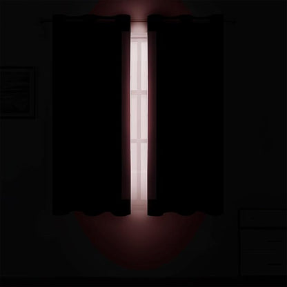 Burgundy Red Blackout Curtains 34 x 54 Inch Length/Set of 2 Curtain - Image 3