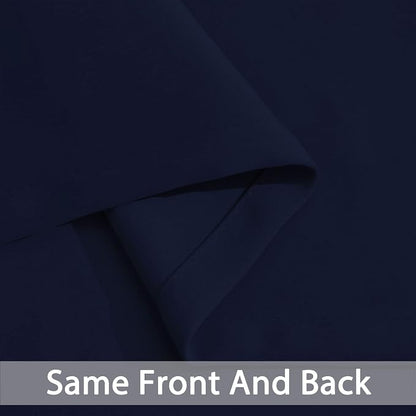 Yakamok Navy Blue Room Darkening Curtains 84 inch Sliding Door Drapes | 1 - Image 6