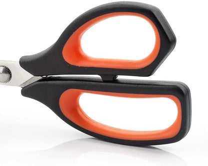 Arcos Kitchen Scissors 8 Inch Stainless Steel. Scissors for Meat Use. Polypropylene Handle and 215 mm Blade. Series Prochef. Black and Red Color