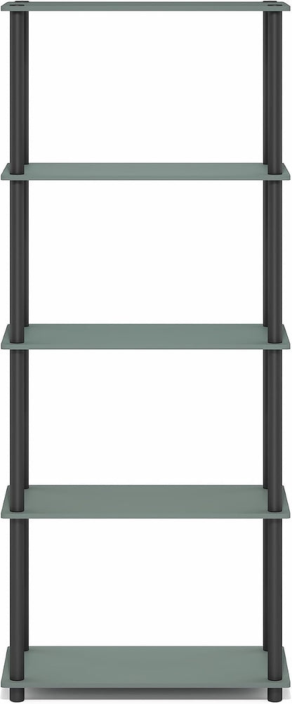 Furinno Turn-N-Tube Storage Shelves, 5-Tier Book Shelf, Corner Shelf, Toolless - Image 6