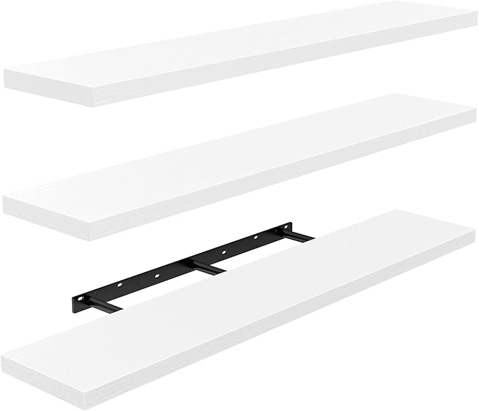 AMADA HOMEFURNISHING 35.4" L Floating Shelves, Wall Shelves Set of 3 by AMADAHOMEFURNISHING