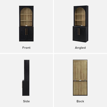 mopio Blake Tall Display Cabinet, Kitchen Buffet Pantry Cupboard, Trophy - Image 6