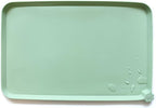 Hoki Found L Silicone Non Slip Pet Dog Cat Bowl Mats - Placemat, Feeding Mat - Waterproof for Carpet - Jade