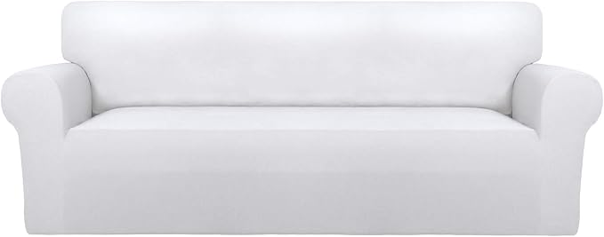 PureFit Stretch Couch Covers for Sofa Large Sofa Slipcovers White | 1-Piece by PureFit