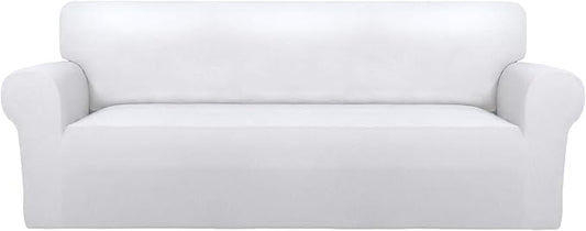 PureFit Stretch Couch Covers for Sofa Large Sofa Slipcovers White | 1-Piece by PureFit
