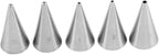 Cake Decorating Set, 5 Pieces Stainless Steel Icing Piping Nozzles Tips Kit - Christmas Holiday Birthday Anniversary Wedding Cupcakes Cakes Cookies Dessert Candy Pastry DIY Making Tools #5
