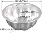 Cup Cake Molds Aluminum for Jello Nonstick Pudding Pan Cupcake Muffin Cups Cake Tartlets Baking Tool (3.5 x1.6inch)