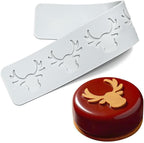 mostsom 3D Hollow Out Lace Mold Silicone Christmas Deer Head Shape Fondant Molds Chocolate Mould for Cake Pastry Decor Baking Gumpastes Moulds Decoration (N_ Deer Head)