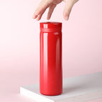 10oz Mini Water Bottle Stainless Steel Thermos Small Flask - Insulated Vacuum, Leak Proof, Keeps Drinks Hot/Cold - Ideal for Coffee, Tea, Water - Red