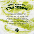 MATCHA DNA Certified Organic Matcha Green Tea Powder (16 oz BAG)
