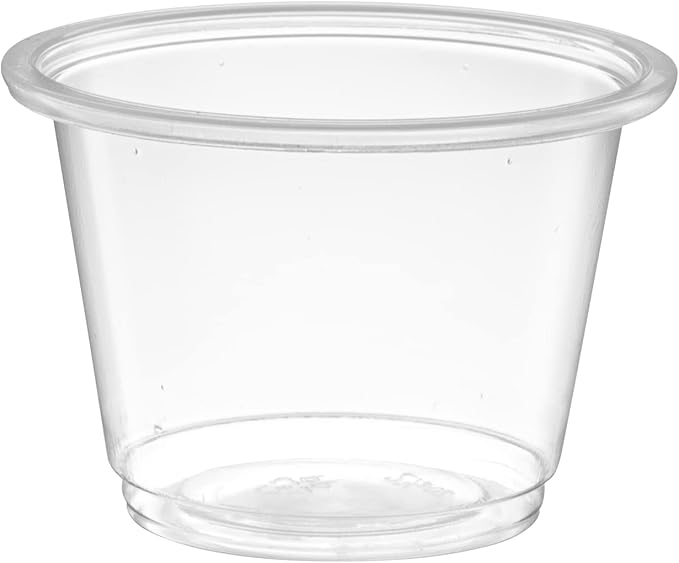 {2.5 oz,200 Cups} Clear Diposable Plastic Portion Cups No Lids, Small Mini Containers For Portion Controll, Jello Shots, Meal Prep, Sauce Cups, Slime, Crafts, Disposable Souffle Cups & Much more