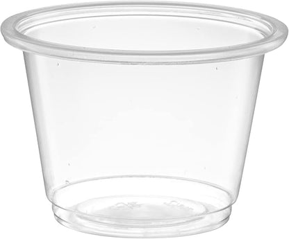 {2.5 oz,200 Cups} Clear Diposable Plastic Portion Cups No Lids, Small Mini Containers For Portion Controll, Jello Shots, Meal Prep, Sauce Cups, Slime, Crafts, Disposable Souffle Cups & Much more