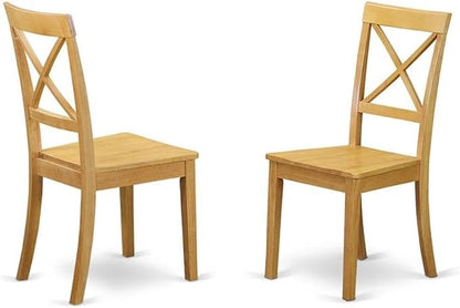 East West Furniture BOC-OAK-W Boston Kitchen Dining Chairs by EastWestFurniture