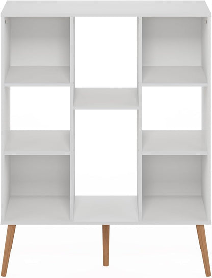 Furinno Claude Mid Century Style Book Shelf, 8-Cube Bookshelf, Cube Storage - Image 6