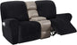 H.VERSAILTEX Velvet Stretch Recliner Couch Covers 6-Pieces Recliner Loveseat by HVERSAILTEX