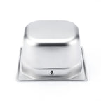 Ailelan Coffee Knock Box,Espresso Dump Bin,Coffee Bin,Stainless Steel Espresso Knock Box Built-in Container for Ground 6.3 x 6.89 x 3.7 inch (Square)