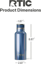 RTIC 16oz Journey Bottle Metal Stainless Steel Vacuum Insulated, BPA Free, Reusable, for Water, Hot and Cold Drinks, Travel, Sports, Camping, Pond Glitter