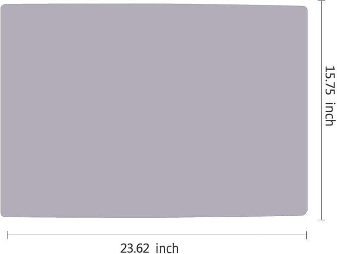 23.62" by 15.75" Extra Large Mulitpurpose Silicone Placemat,Countertop Protector, Kitchen Counter Mat, Table Mat, Heat Resistant, Washable, Non Slip (Gray)…