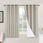 H.VERSAILTEX Linen Blackout Curtains 63 Inches Long 100% Absolutely Blackout by HVERSAILTEX