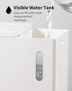 Hot & Iced Coffee Maker for K-Cups & Ground Coffee, Single-Serve Brewer with Bold Setting, Reusable Filter, Travel Mug Friendly, Compact & Quick Brew, White