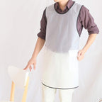 NEWGEM Japanese Linen Cross Back Cooking Aprons for Women Men with Pockets Cute for Baking Kitchen