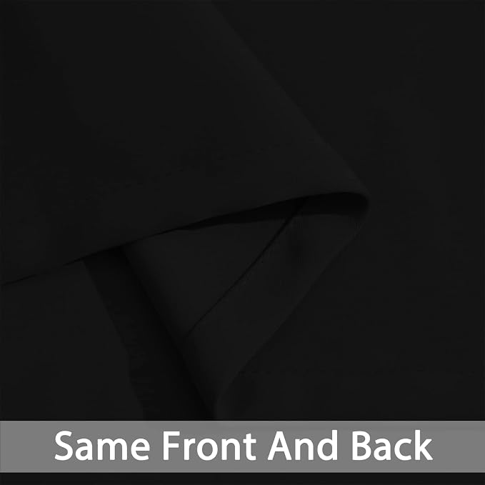 Yakamok Room Darkening Curtains 62x63 inch Length Black-Living Room | 2 panels - Image 6