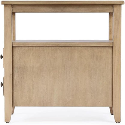 Beaumont Lane Transitional Wood Side Table, Poplar Wood - Image 4
