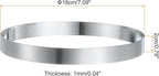 HARFINGTON Round Cake Ring 7.09 x 1 Inch Seamless Stainless Steel Pastry Mousse Dessert Ring Mirror Coating for Baking Cooking English Muffins Crumpet Making Tool