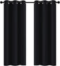Yakamok Room Darkening Curtains 42x72 inch Length Black-Living Room | 2 panels by Yakamok