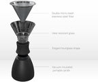 asobu Insulated Pour Over Coffee Maker (32 oz.) Double-Wall Vacuum, Stainless-Steel Filter and Take on the Go Carafe (Silver)